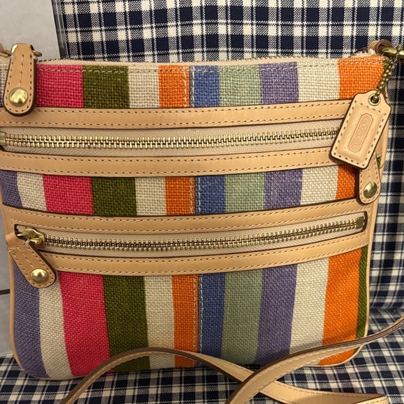 Coach Vibrant Stripe Crossbody Bag - Picture 2 of 7